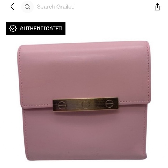 Cartier Handbags - Cartier Pink Leather Love Wallet